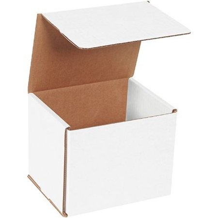 BOX PACKAGING Corrugated Mailers, 6"L x 5"W x 5"H, White M655